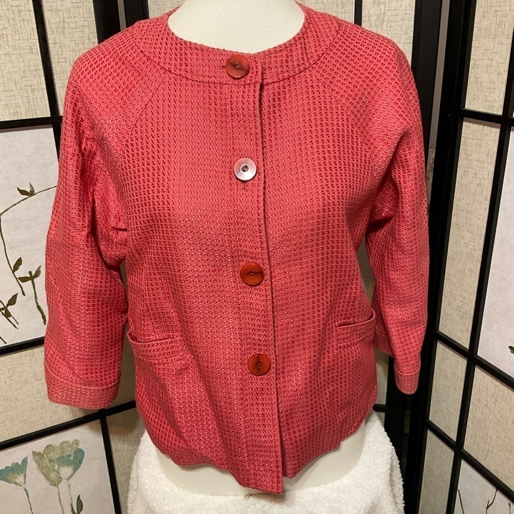 DONCASTER Silk, Rayon, and Cotton Blend Jacket